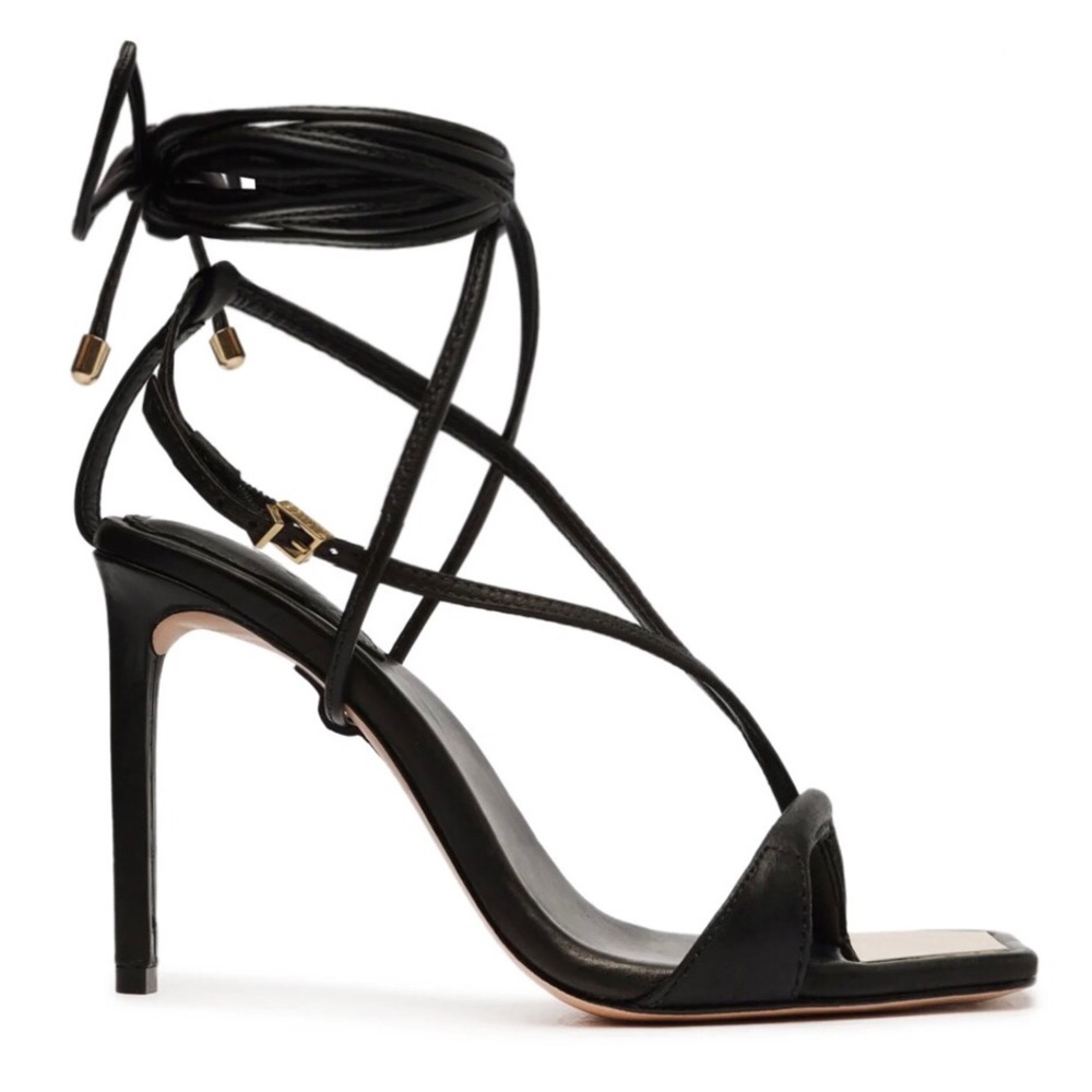 Schutz Vikki Leather Sandals, black size 9
